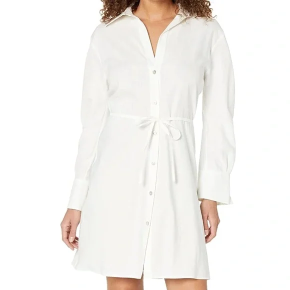 knee length dresses for ladies Vince Women's Long Sleeve Soft Fitted Shirt Dress main image 0